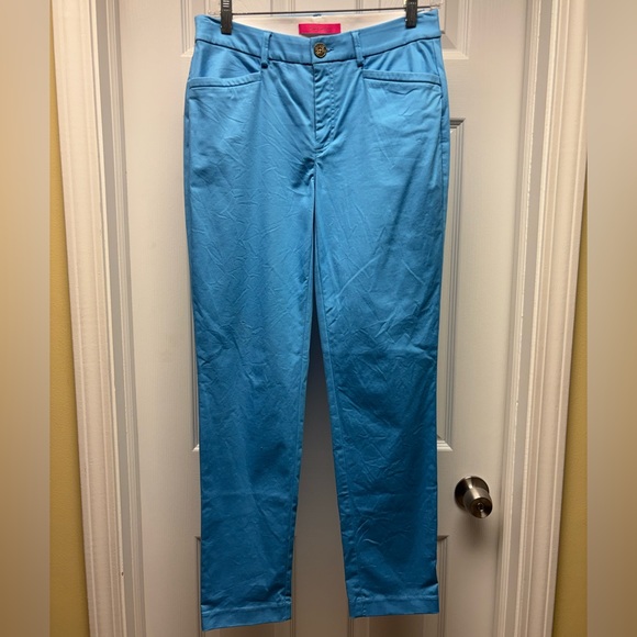 Lilly Pulitzer Pants - Lilly Pulitzer Kelly Stretch Pants – Zanzibar Blue (Size 4)